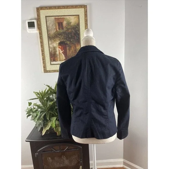 7th Avenue Design Studio New York & Co Blazer Jacket Women's Size M Blue Lined - Picture 7 of 12
